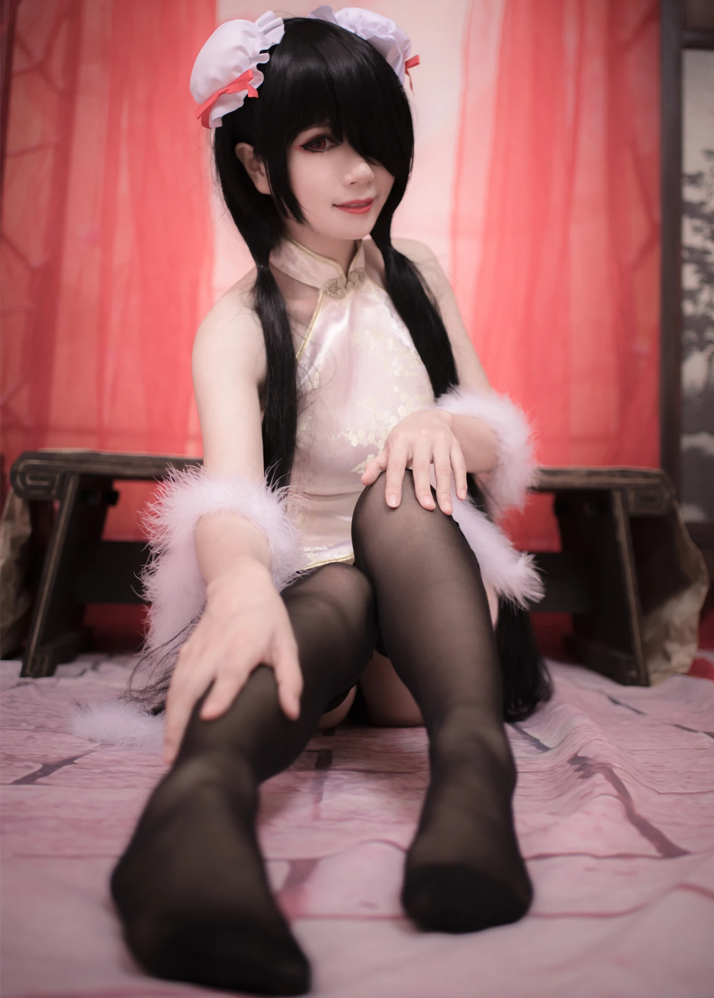 Gallery - 白金Saki：時崎狂三，這旗袍黑絲太犯規啦！