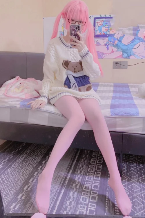 粉色雙馬尾